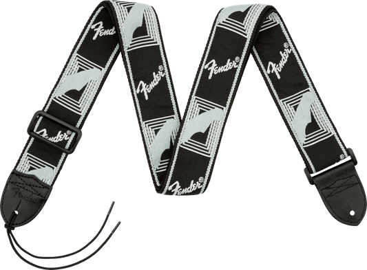 Fender Monogrammed 2" Guitar Strap, Black/Light Grey/Dark Grey