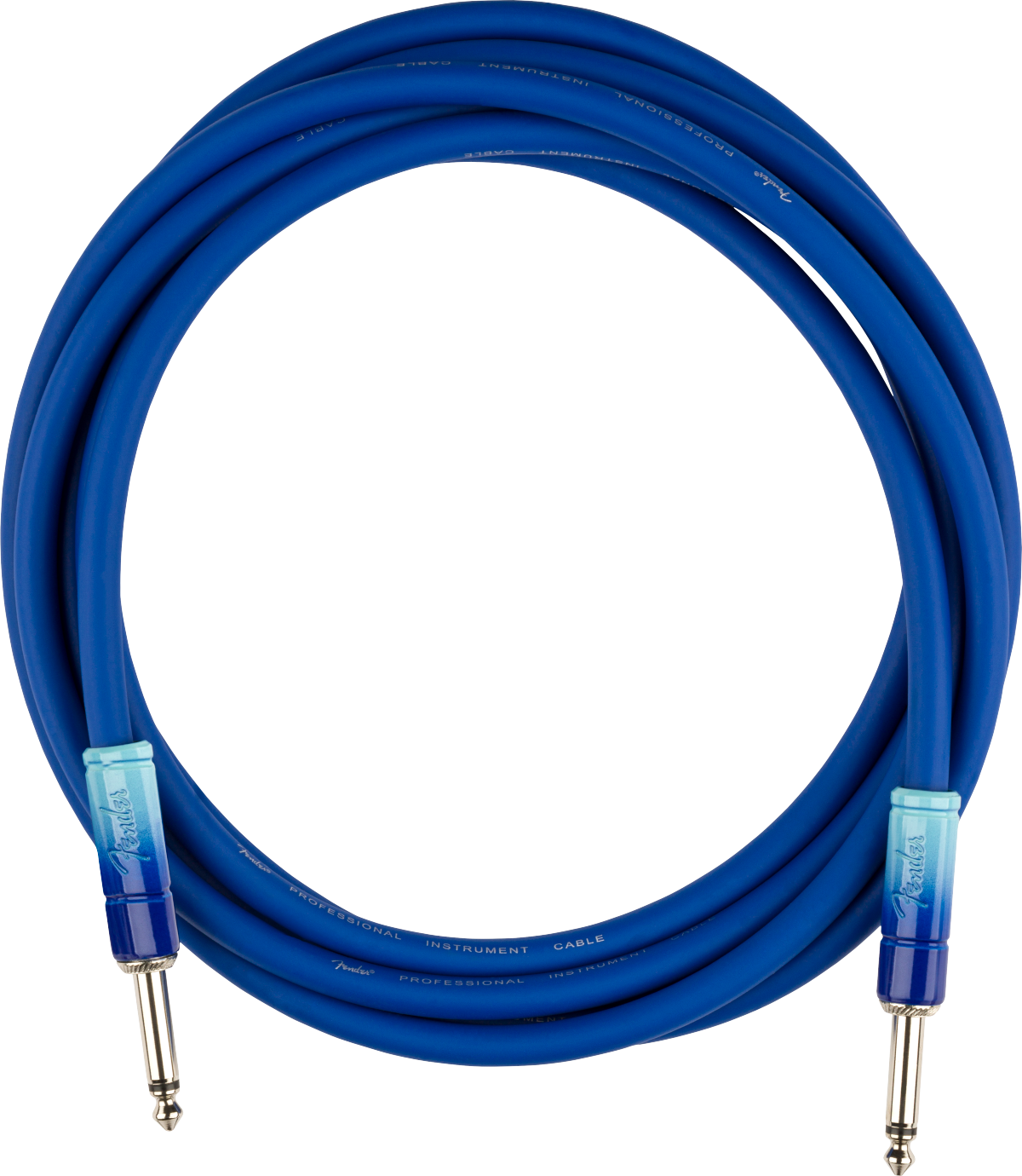 Fender Ombré Instrument Cable, Straight/Straight, 10 feet, Belair Blue