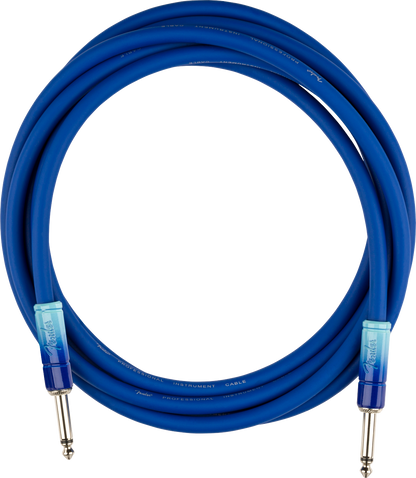 Fender Ombré Instrument Cable, Straight/Straight, 10 feet, Belair Blue