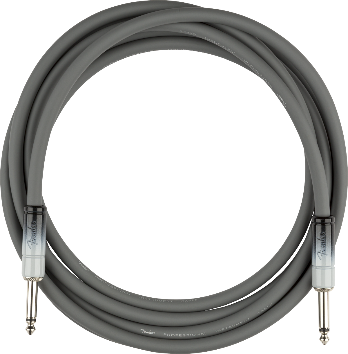 Fender Ombré Series Straight to Straight Instrument Cable - 10 foot, Silver Smoke