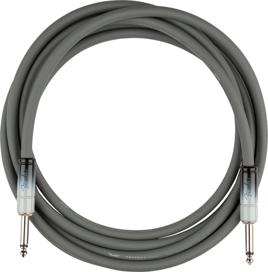 Fender Ombré Series Straight to Straight Instrument Cable - 10 foot, Silver Smoke