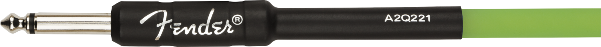 Fender Professional Glow in the Dark Instrument Cable, Green, 18.6'