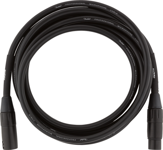 Fender Professional Series Microphone Cable 10 foot , Black - CBN Music Warehouse