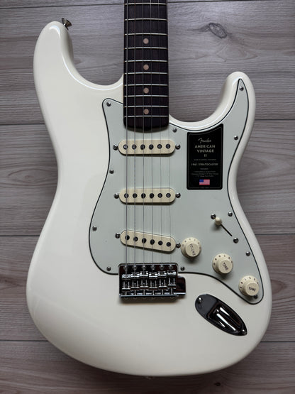 Fender American Vintage II 1961 Stratocaster Electric Guitar, Olympic White - CBN Music Warehouse