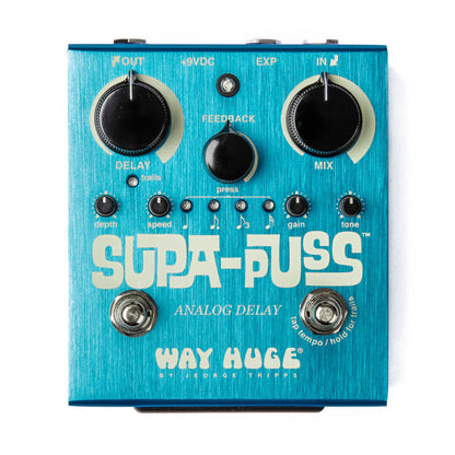 Way Huge Supa-Puss Analog Delay Guitar Pedal with Tap Tempo