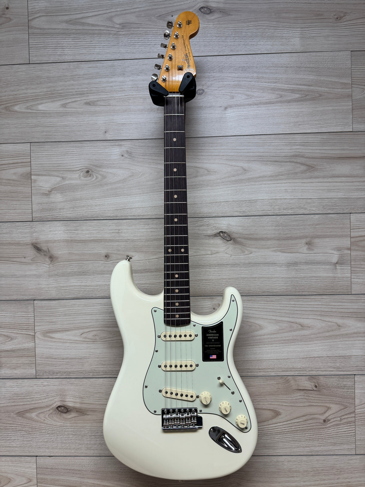 Fender American Vintage II 1961 Stratocaster Electric Guitar, Olympic White - CBN Music Warehouse