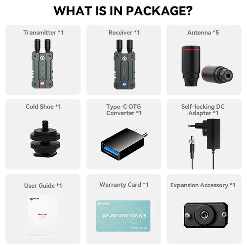Hollyland Mars 4K Wireless Video Transmission System - CBN Music Warehouse