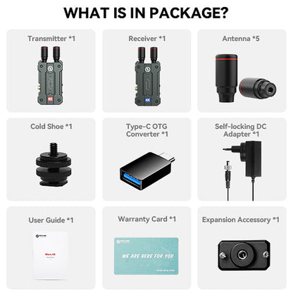 Hollyland Mars 4K Wireless Video Transmission System - CBN Music Warehouse