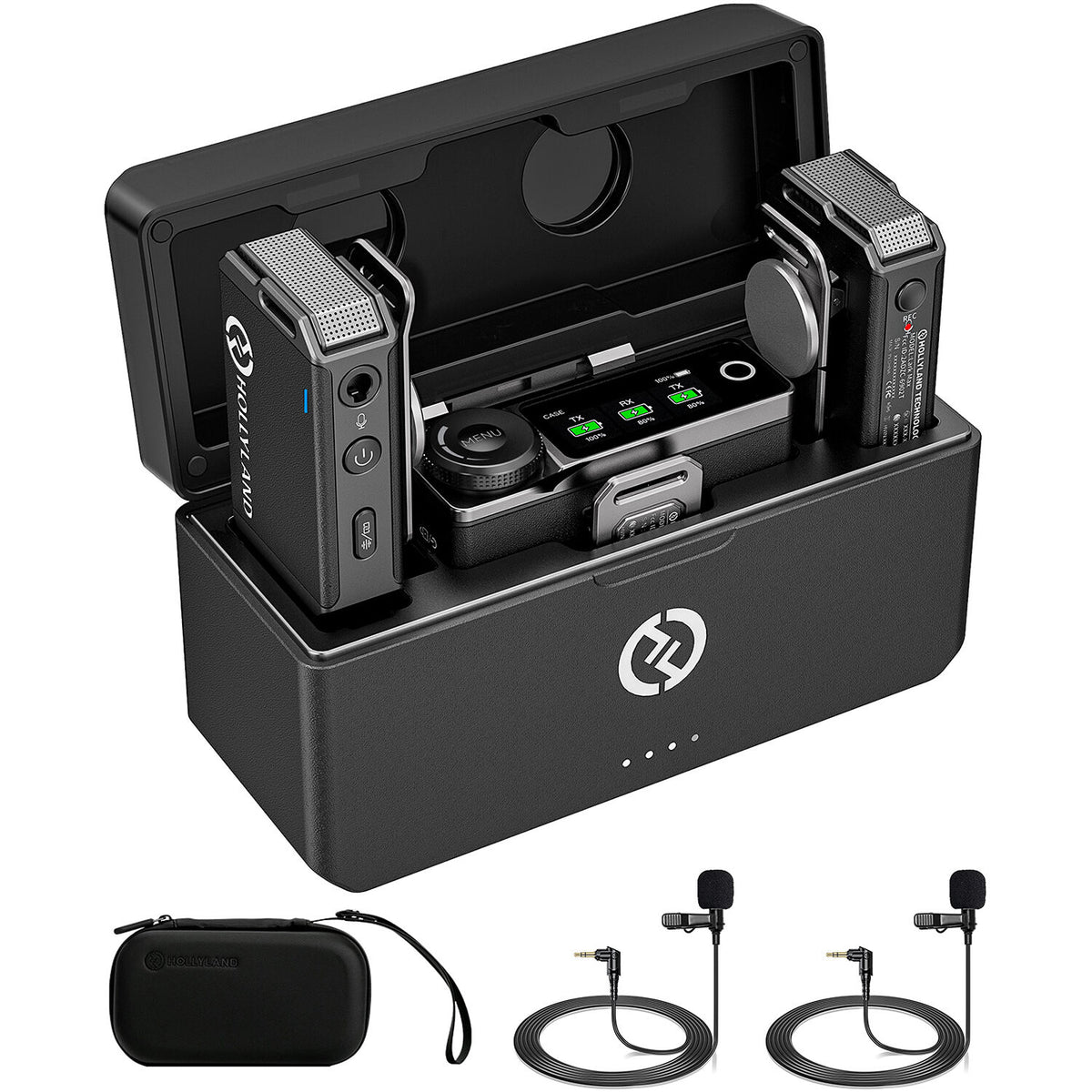 Hollyland LARK MAX Duo Wireless Microphone System (2.4 GHz, Black) - CBN Music Warehouse