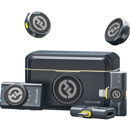 Hollyland LARK M2 DUO 2-Person Wireless Combo Microphone System (2.4 GHz, Black) - CBN Music Warehouse