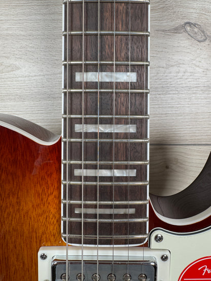 Squier Paranormal Troublemaker Telecaster Deluxe Bigsby Electric Guitar, Honey Sunburst