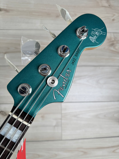 Fender Adam Clayton Jazz Bass Rosewood Fingerboard, Sherwood Green Metallic #0587