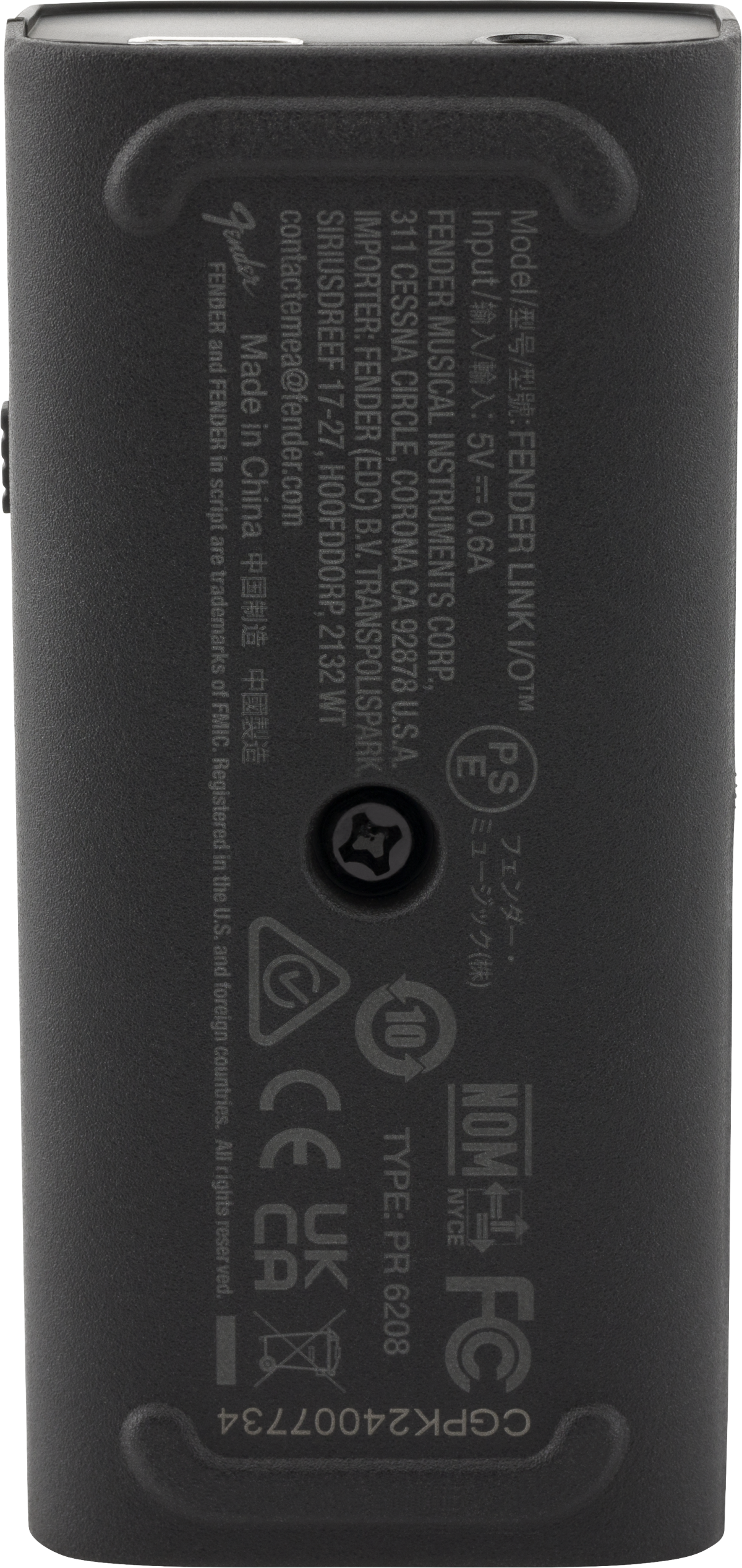 Fender Link I/O Portable USB-C Audio Interface for Guitar / Bass / Instruments