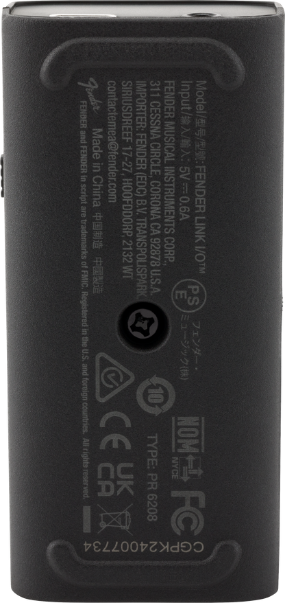 Fender Link I/O Portable USB-C Audio Interface for Guitar / Bass / Instruments