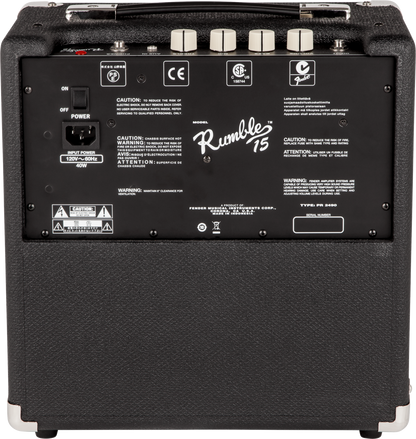 Fender Rumble 15 (V3) Bass Amplifier, 120V