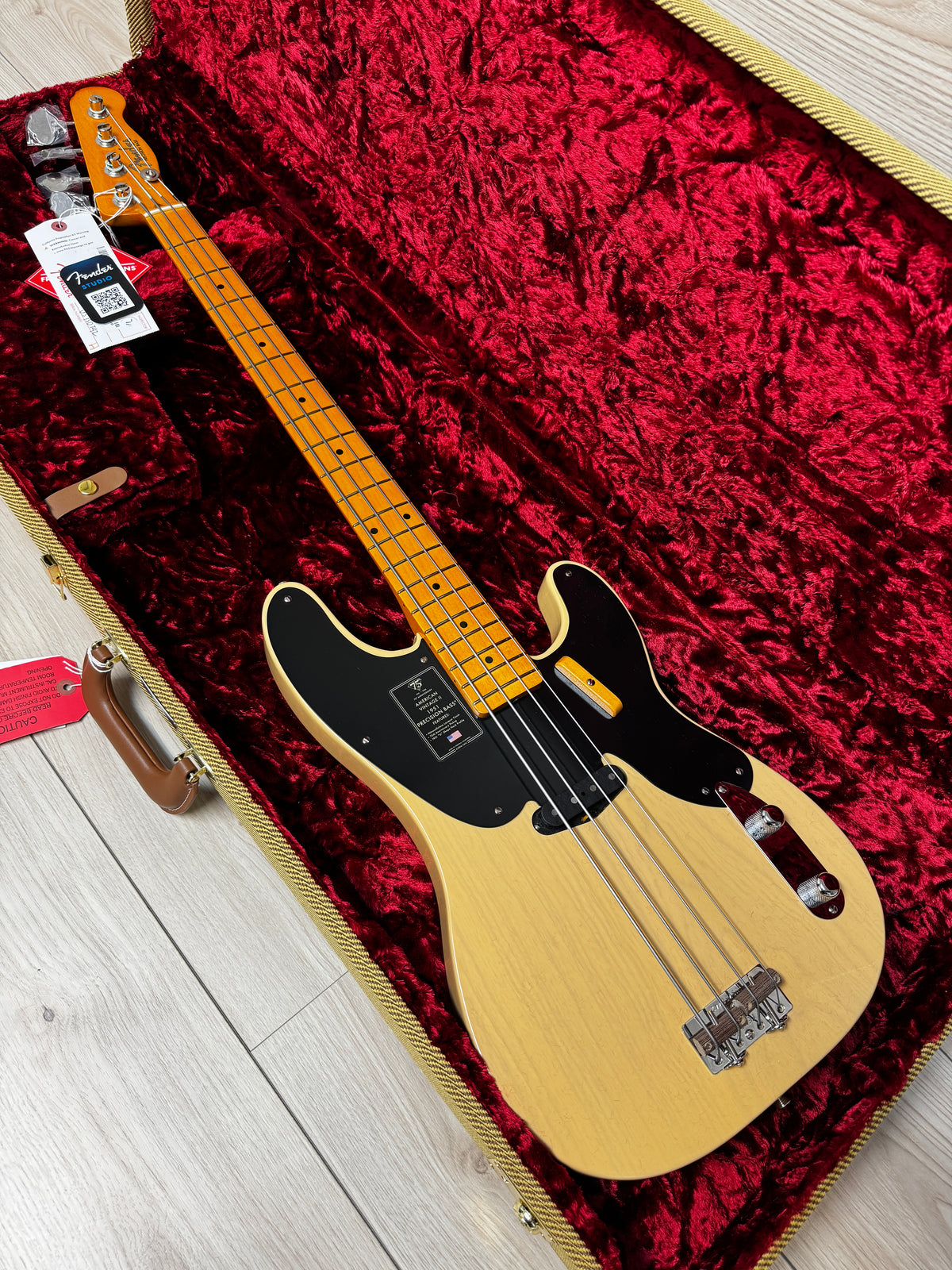 Fender 75th Anniversary American Vintage II 1951 Precision Bass, Butterscotch Blonde - CBN Music Warehouse