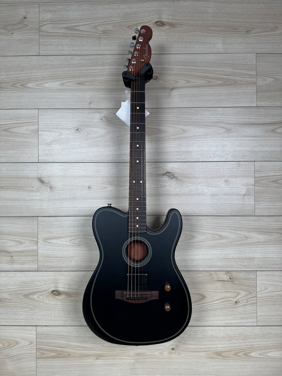 Fender Acoustasonic Standard Telecaster Acoustic Guitar, Black #5541