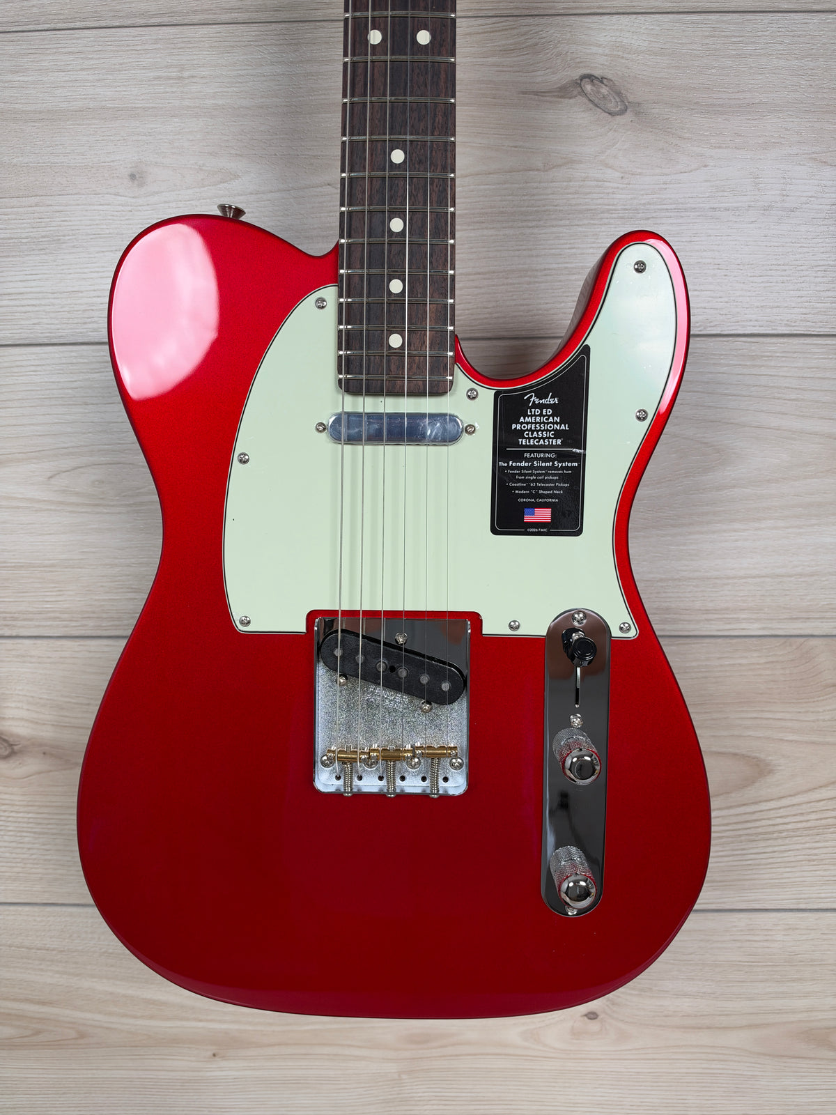 Fender Limited Edition American Professional Classic Telecaster featuring the Fender Silent System, Candy Apple Red