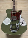 Veritas Custom Portlander Olive Drab with Tortoise Pickguard, Matching Headstock, Bigsby, Binding