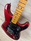 Fender American Ultra II Stratocaster HSS Electric Guitar - Sinister Red, Maple Fingerboard