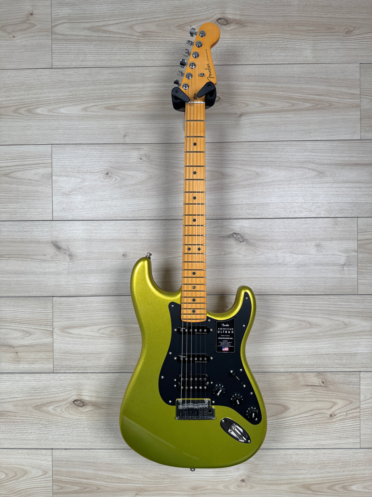 Fender American Ultra II Stratocaster HSS Electric Guitar, Solar Flare - #7056
