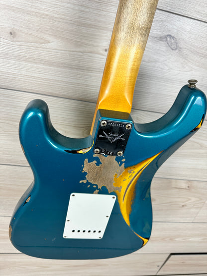 Fender Custom Shop 1961 Stratocaster Heavy Relic Aged Ocean Turquoise over 3-Color Sunburst