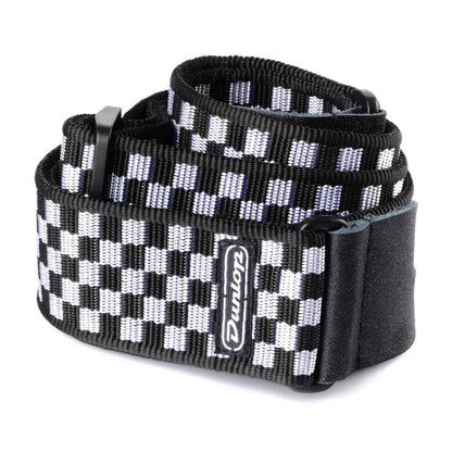 Dunlop D38-31BK Black and White Checkered Guitar Strap