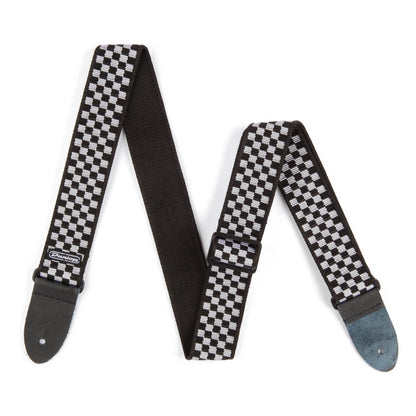 Dunlop D38-31BK Black and White Checkered Guitar Strap
