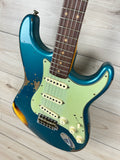 Fender Custom Shop 1961 Stratocaster Heavy Relic Aged Ocean Turquoise over 3-Color Sunburst