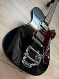 Veritas Custom Electric Guitar Portlander - Black with Tortoise Pickguard, Bigsby, Matching HS