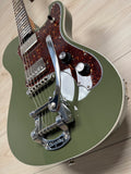 Veritas Custom Portlander Olive Drab with Tortoise Pickguard, Matching Headstock, Bigsby, Binding
