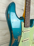 Fender Custom Shop 1961 Stratocaster Heavy Relic Aged Ocean Turquoise over 3-Color Sunburst