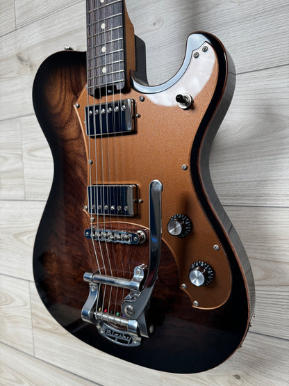 Veritas Custom Portlander Walnut Top, Acrylic Pickguard, Bigsby, Faux Binding