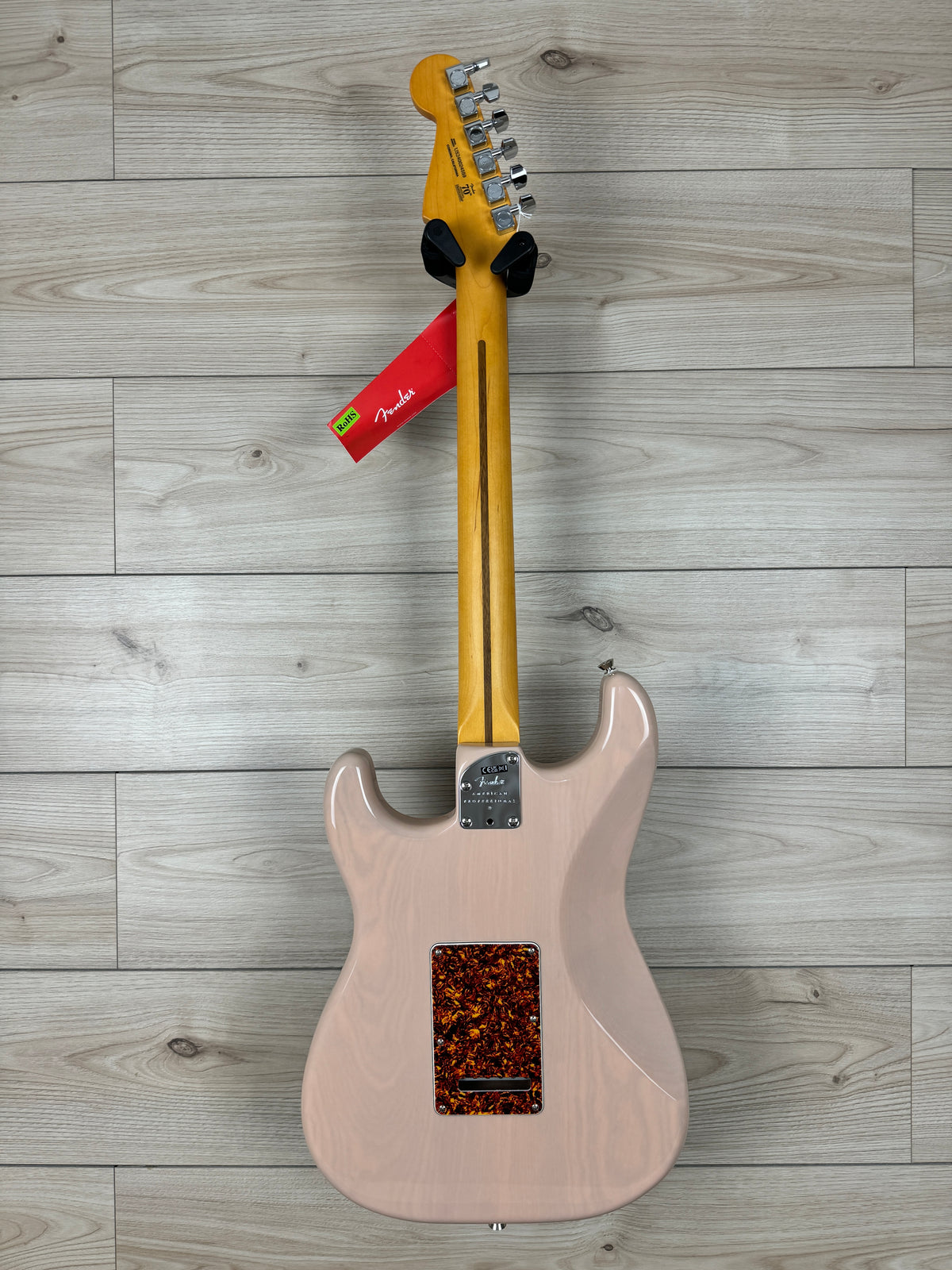 Fender Limited Edition American Professional II Stratocaster Thinline, Transparent Shell Pink - CBN Music Warehouse