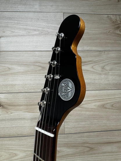 Veritas Custom Electric Guitar Portlander - Black with Tortoise Pickguard, Bigsby, Matching HS
