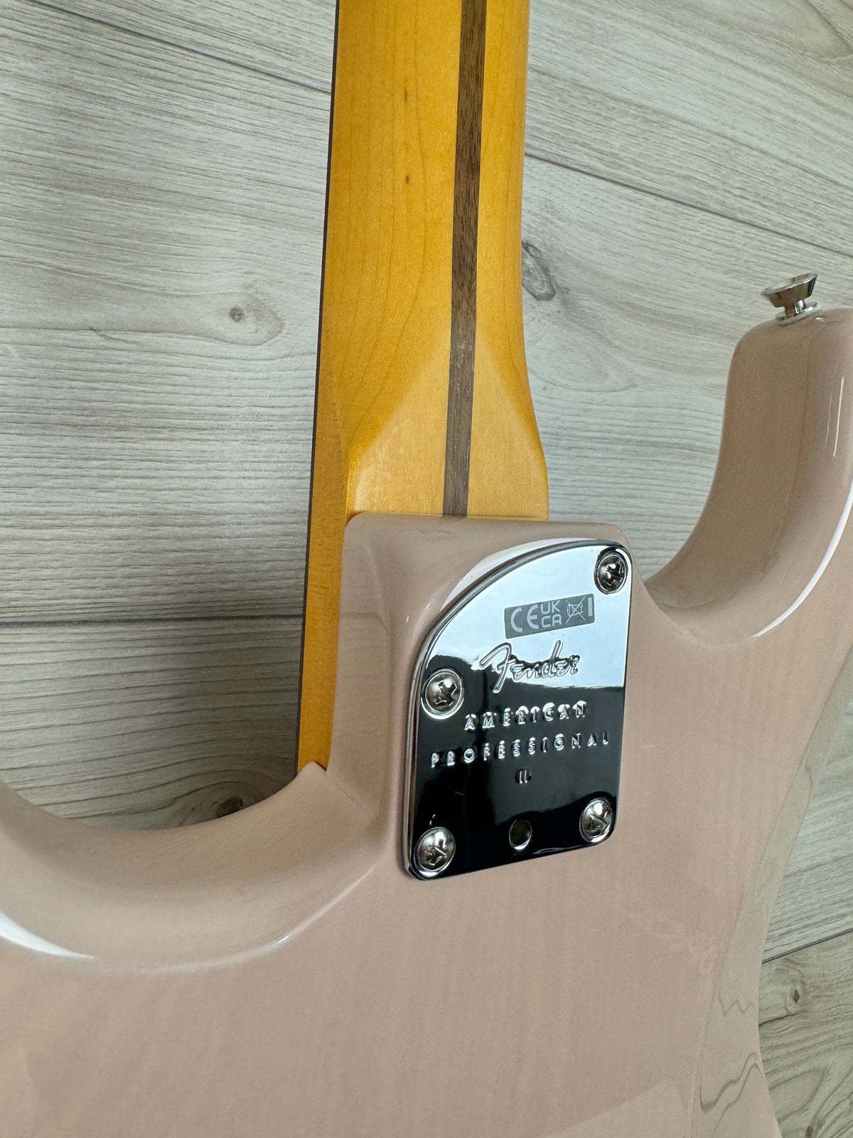 Fender Limited Edition American Professional II Stratocaster Thinline, Transparent Shell Pink - CBN Music Warehouse