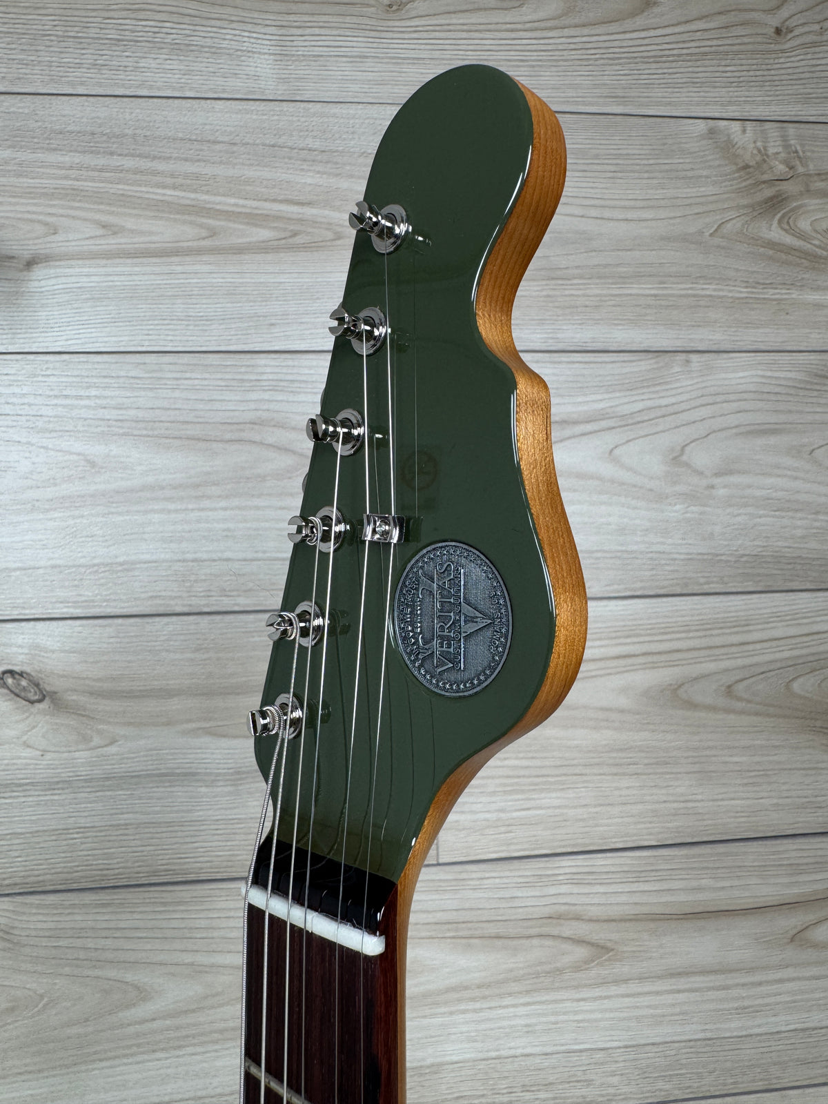Veritas Custom Portlander Double Cut Olive Drab with Matching Headstock
