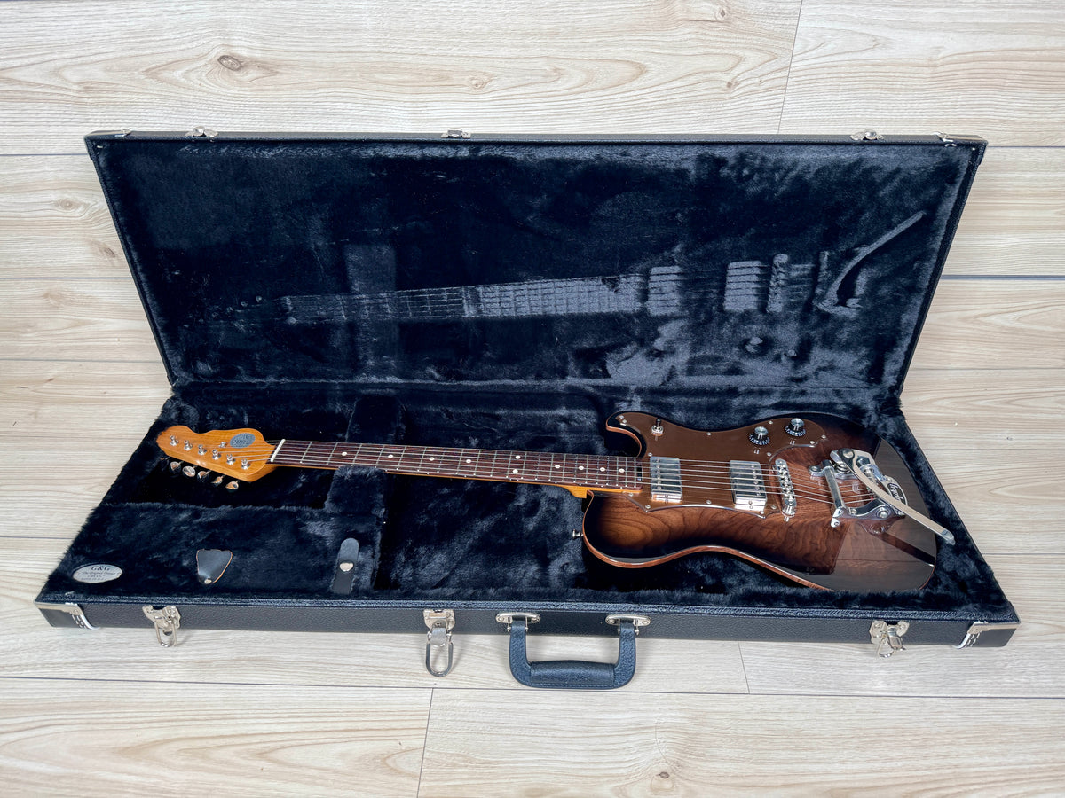 Veritas Custom Portlander Walnut Top, Acrylic Pickguard, Bigsby, Faux Binding