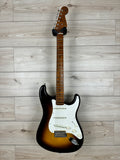 Fender Custom Shop 2023 Limited Edition Roasted '50s Strat® DLX Closet Classic, 1-Piece 4A Roasted Flame Maple, Wide-Fade Aged Chocolate 2-Color Sunburst