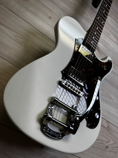 Veritas Portlander with Tortoise Pickguard, Bigsby and Matching Headstock, Olympic White