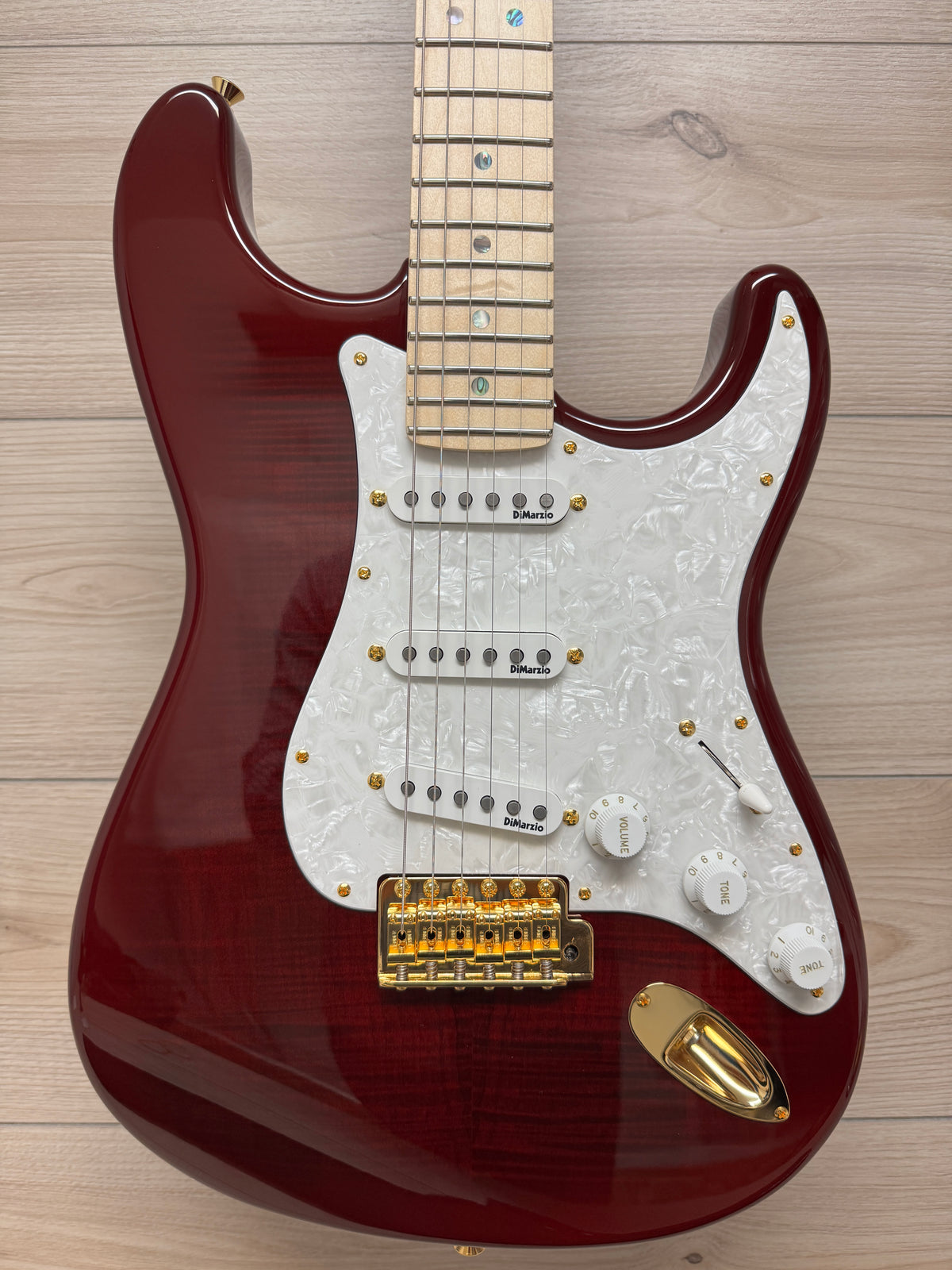 Fender Richie Kotzen Signature Stratocaster Electric Guitar, Transparent Red Burst