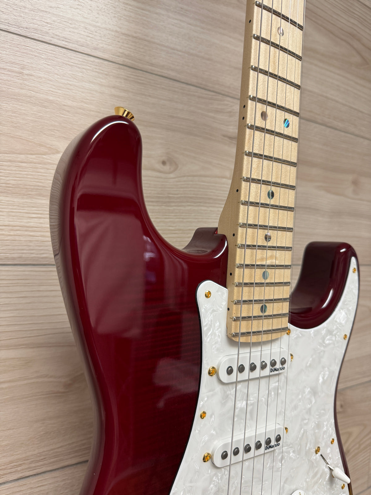 Fender Richie Kotzen Signature Stratocaster Electric Guitar, Transparent Red Burst