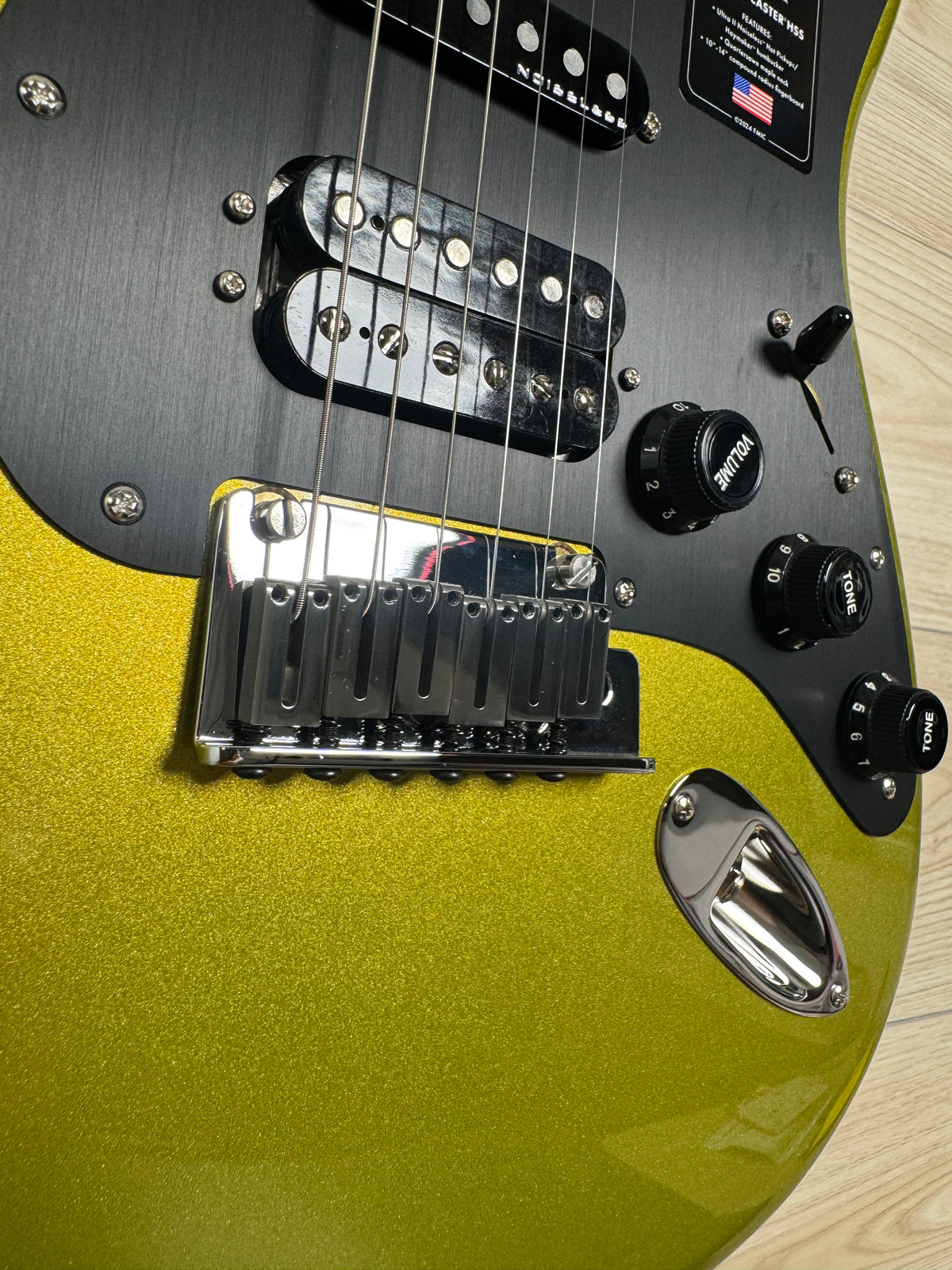 Fender American Ultra II Stratocaster HSS Electric Guitar, Solar Flare - #7056