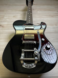 Veritas Custom Electric Guitar Portlander - Black with Tortoise Pickguard, Bigsby, Matching HS