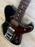 Veritas Custom Electric Guitar Portlander - Black with Tortoise Pickguard, Bigsby, Matching HS