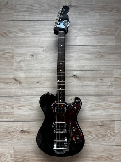 Veritas Custom Electric Guitar Portlander - Black with Tortoise Pickguard, Bigsby, Matching HS