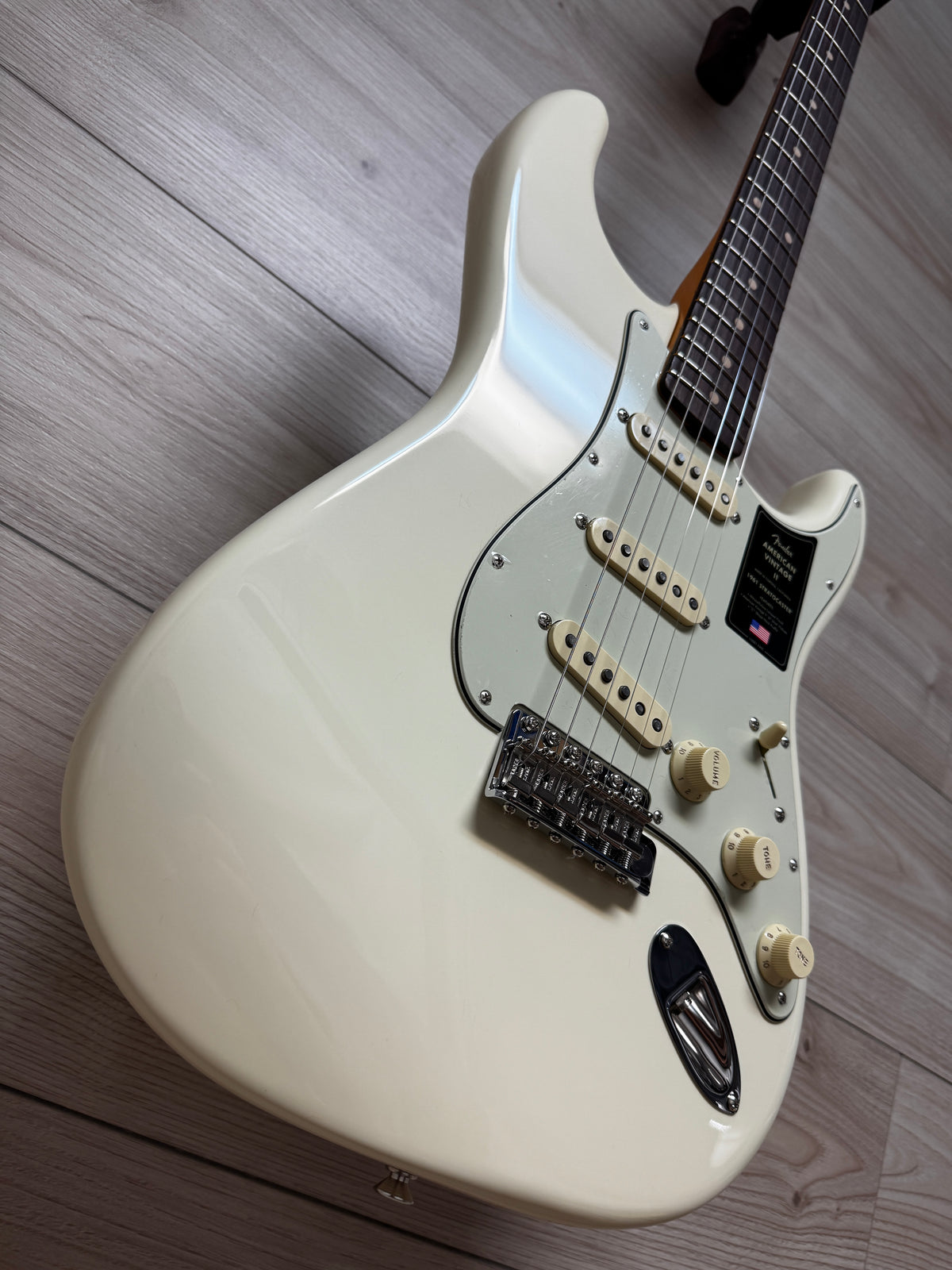 Fender American Vintage II 1961 Stratocaster Electric Guitar, Olympic White - CBN Music Warehouse