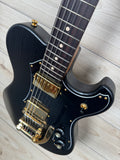 Veritas Custom Portlander OGS Black, Matching Headstock, Gold Hardware, Bigsby