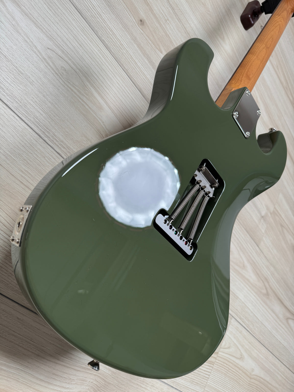 Veritas Custom Portlander Double Cut Olive Drab with Matching Headstock