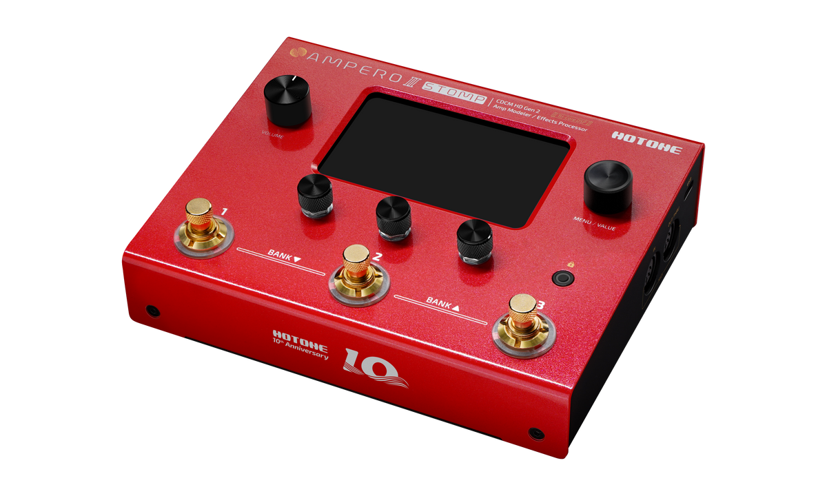 Hotone MP-300 10th Annyversary Guitar Multi Effects Processor Stomp Pedal - Red